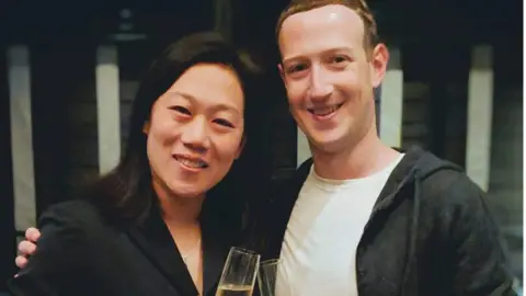 Facebook/Zuckerberg Looking ahead to 2019: Mark Zuckerberg and his wife Priscilla Chan posted on his Facebook feed on New Year's Day