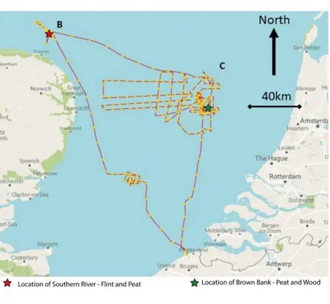 Europe’s Lost Frontiers/VLIZ Map of pre-historic discovery