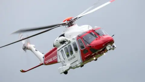 HM Coastguard AW189 coastguard helicopter