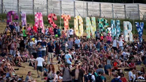 Getty Images Glastonbury crowds