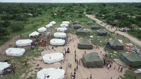 AFP A UN camp for the people displaced in Beira