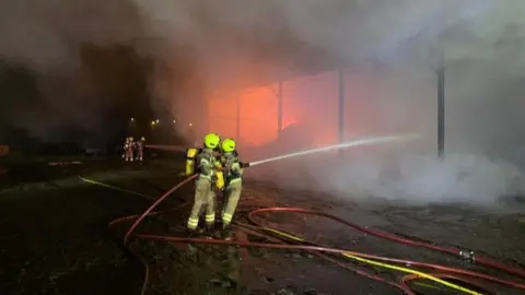 New Denham barn fire