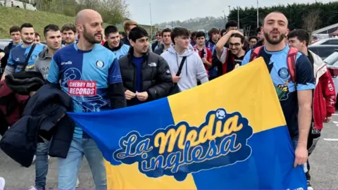 Wycombe Wanderers FC Spanish Wycombe Wanderers fans heading to Adams Park