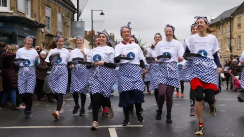 Dave Peach Olney pancake race