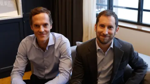 AFP/Getty Co-founders of US start-up company Juul, Adam Bowen (L) and James Monsees pose in Paris on december 5, 2018.