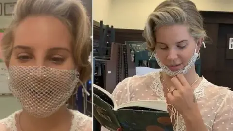 Lana Del Rey responds to backlash after wearing mesh face mask