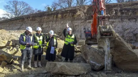 PA Media Salisbury Cathedral stone being blessed