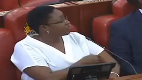 Kenya PBU MP Sabina Chege with her blouse on