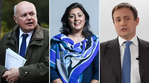 Getty Images/UK Parliament/PA Media Iain Duncan Smith, Nusrat Ghani and Tom Tugendhat