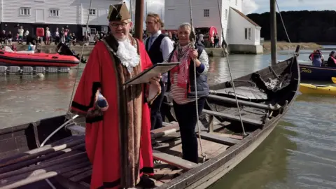 Ruth Leach The reading of the declaration of the rights of the River Deben was read at Whisstocks Quay in Woodbridge