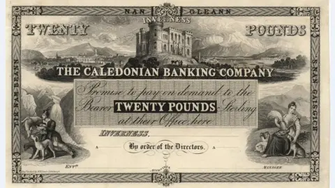 Jonathan Callaway/Dave Murphy Proof of a Caledonian Bank £20 note engraved by William Home Lizars