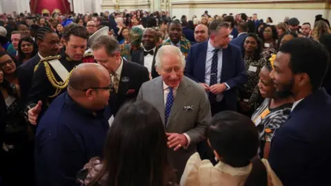 Reuters The reception to celebrate nurses and midwives hosted by King Charles III was part of the NHS 75 celebrations