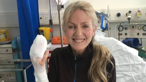 Jillian Tisdale Jillian in hospital after the injury has been treated