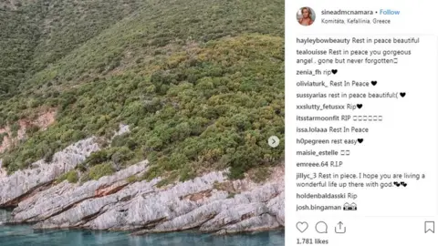 SINEAD MCNAMARA/INSTAGRAM Tributes on Sinead McNamara's page