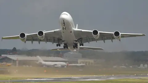 Getty Images Airbus A380 takes off