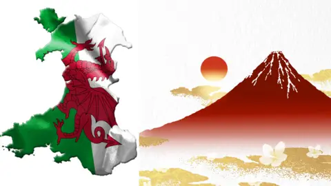 paYoshimi/Getty Images Wales Japan graphic