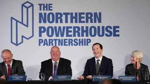 PA George Osborne at the launch of the Northern Powerhouse Partnership