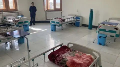 Getty Images The Darul Aman Palace which is being used as a temporary health facility for Covid-19 patients in Kabul, Afghanistan, on April 19, 2020