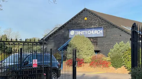 Jamie Niblock/BBC Trinity Church in Pilgrim's Hatch