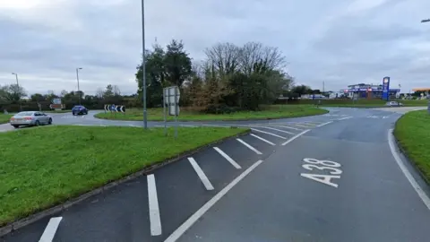 Google a screenshot of Trerulefoot Roundabout from Google Maps