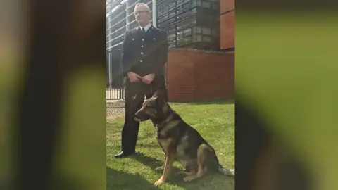 PA PC Dave Wardell and police dog Finn