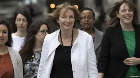 Getty Images Harriet Harman with other Labour MPs and officials