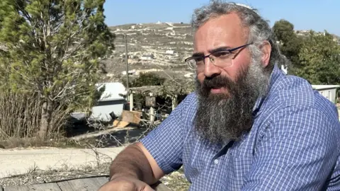 Oren Rosenfeld Settler leader Yehuda Simon has said Palestinians were stopped harvesting olives for security reasons