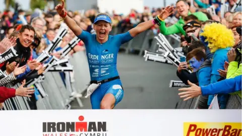 Huw Fairclough/Ironman Lucy Gossage won the women's race for the second time