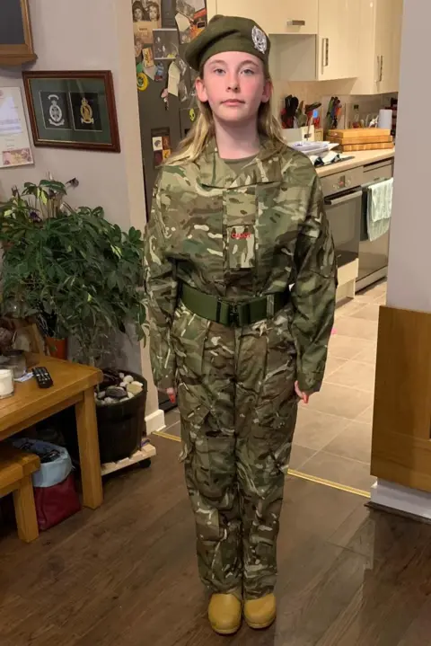 Handout Miah West in her army cadet uniform