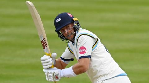 Joe Root in batting action for Yorkshire