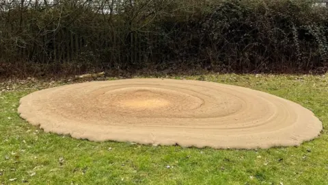 BBC The foam brown pool appeared in February