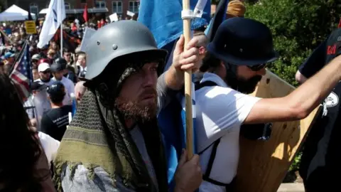 Reuters Two far-right protesters in Charlottesville, Virginia