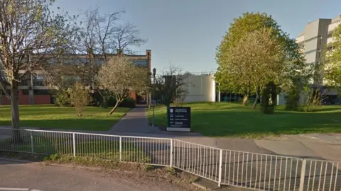 Google University of Birmingham buildings on Pritchatts Road
