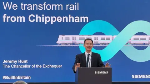 Jeremy Hunt speaking at the event in Chippenham