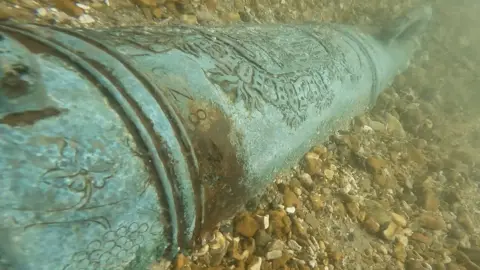 Martin Pritchard/PA Canon on sea bed