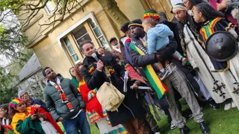 Fairfield House Bath CIC People gathered outside Fairfield House