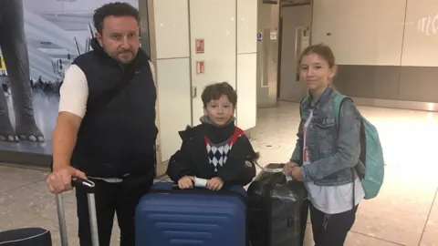 Daniel Maloney with children Freddie, 9, and Isabella, 12