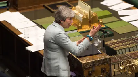 UK Parliament/Mark Duffy Theresa May in the Commons