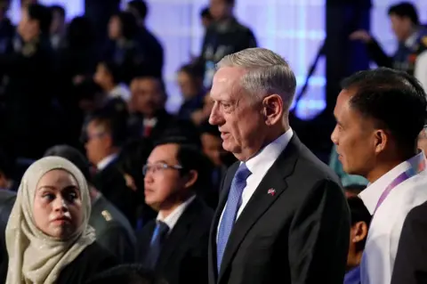 Reuters U.S. Defence Secretary James Mattis (C) attends the Defense Ministers meeting of the Association of Southeast Asian Nations (ASEAN) at Clark Field in Pampanga province, north of Manila, Philippines 24 October 2017