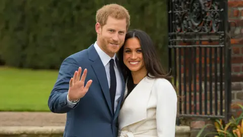 PA Prince Harry and Meghan Markle