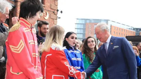 Getty Images Prince Charles at Albert Dock
