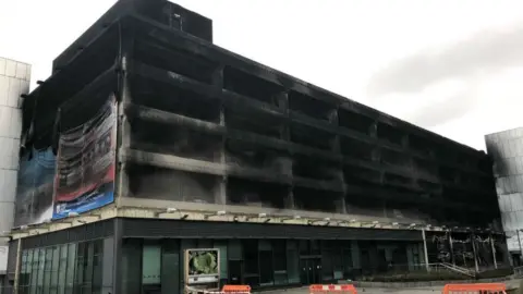 Merseyside Fire and Rescue Service Car park fire damage
