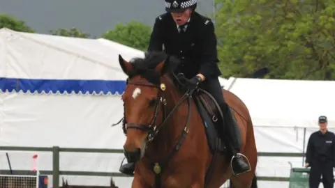Avon and Somerset Police Quantock in a police display