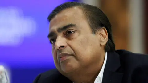 Getty Images Managing Director of Reliance Industries, Mukesh Ambani.