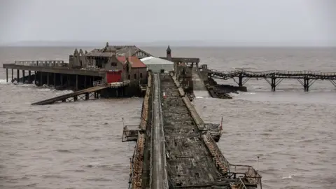 Getty Images A view of Birnbeck Pier from the shoreline