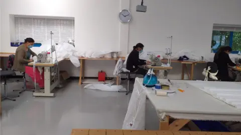 Kiran Dharni Volunteers making PPE