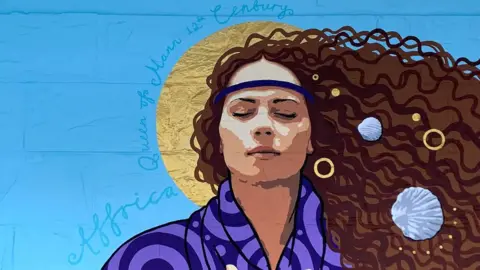 BBC Affrica Qeen of Mann painting