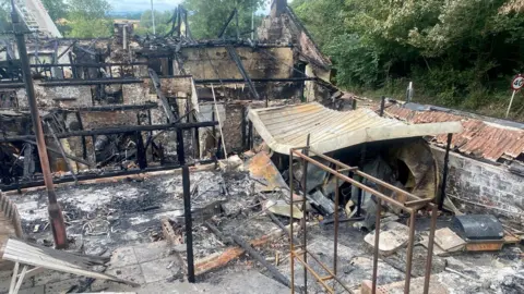 BBC  A fire has destroyed a pub