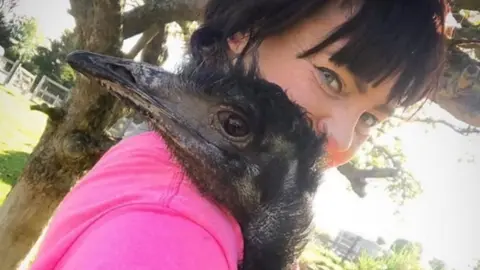 Amey James Dugee the emu with Amey James