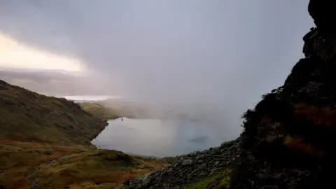 Coniston Mountain Rescue Team Mist on fell top